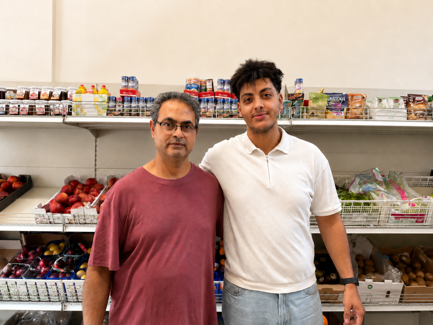 Il team di Ortofrutta da Maria nel negozio