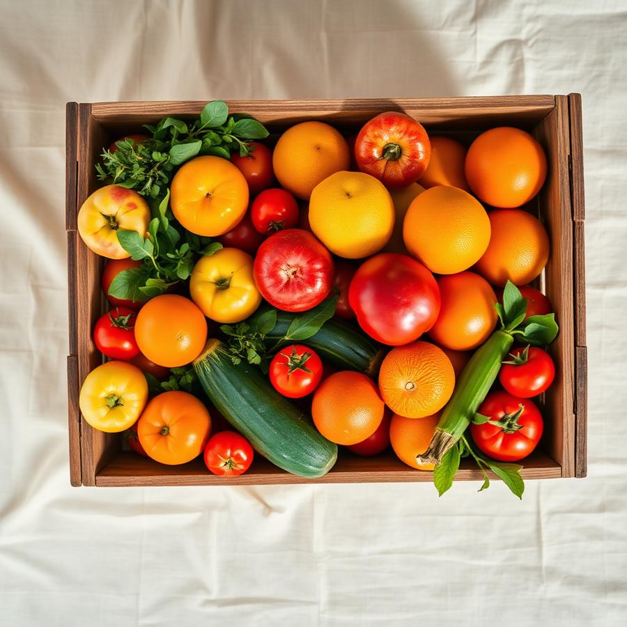 Cassetta mista di frutta e verdura assortita