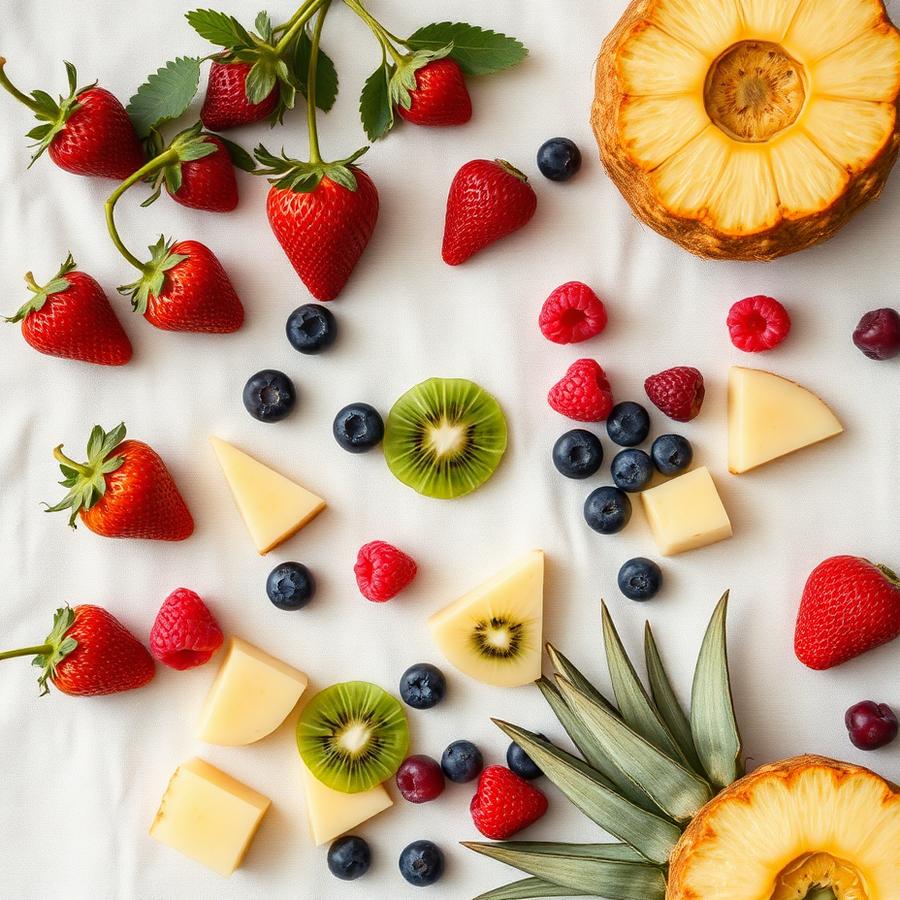 Frutti rossi, kiwi e ananas per macedonia